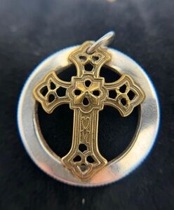 Artisan Crafted Pendant Vintage Celtic Cross 1964 US Cut Out Quarter Unique